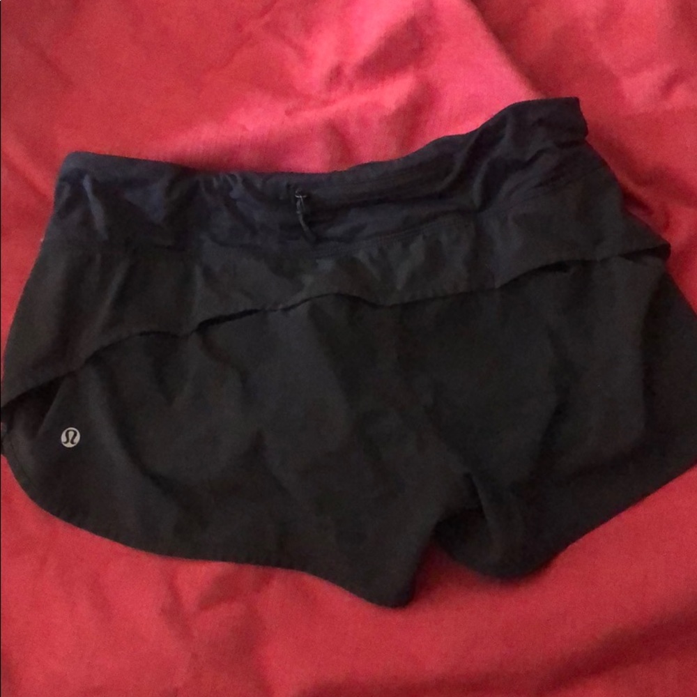 Lulu Black Running Shorts